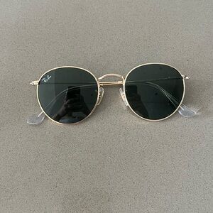 Ray-Ban Gold Frame Round Sunglasses